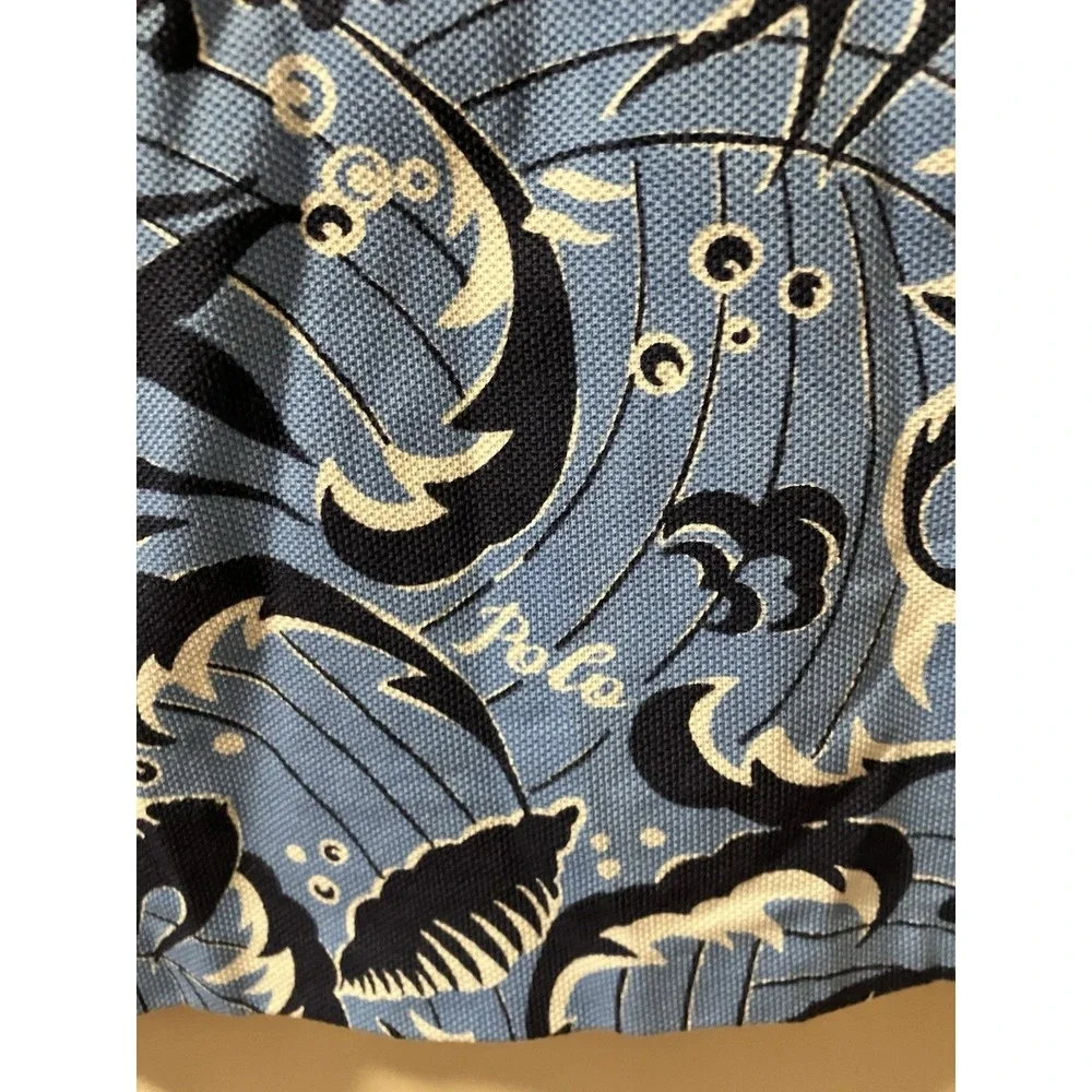 Polo Ralph Lauren Polo Shirt‎ Boys Sz M 10-12 Reef Print Cotton Mesh